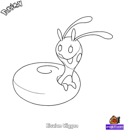 Free printable Hisuian Sliggoo Coloring Page - Free Printable Pokemon Coloring Sheets coloring page